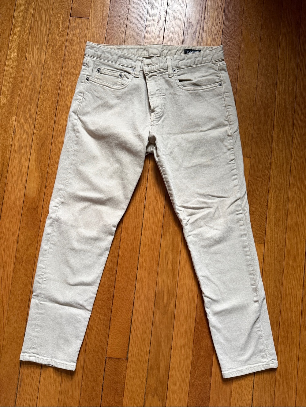 Men's Beige Slim Taper Bonobos Jeans, 32x28